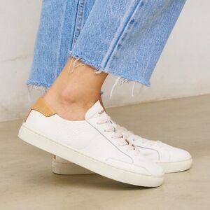 Soludos The Original Ibiza Classic Oasis White Leather Sneaker Size 8.5